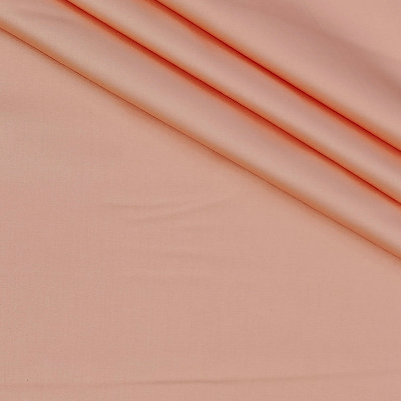 Shirt Fabric Raymond 70s Giza Cotton Plain Colour Sherbet Peach