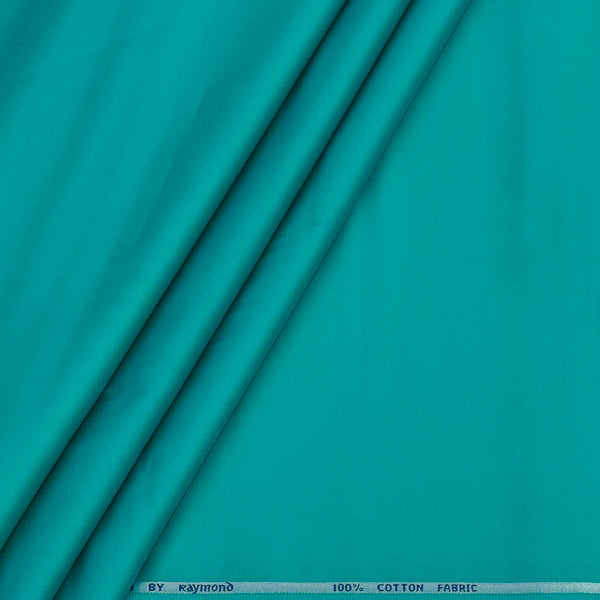 Shirt Fabric Raymond 70s Giza Cotton Plain Colour Viridian Green