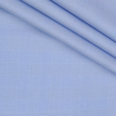 Shirt Fabric Donear Premium Giza Cotton Mild Check Colour Sky Blue