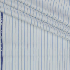 Shirt Fabric Donear Premium Giza Cotton Lining Colour Blue N White