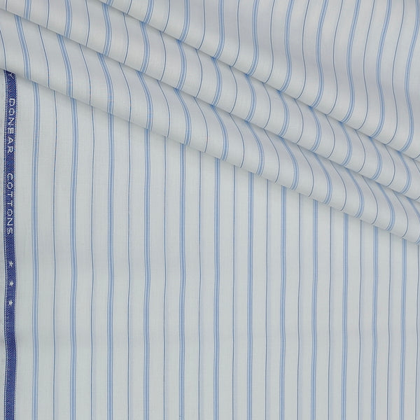 Shirt Fabric Donear Premium Giza Cotton Lining Colour Blue N White