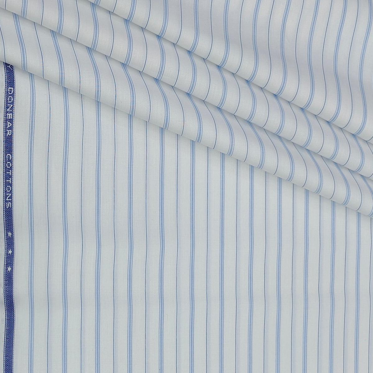 Shirt Fabric Donear Premium Giza Cotton Lining Colour Blue N White