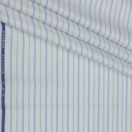 Shirt Fabric Donear Premium Giza Cotton Lining Colour Blue N White
