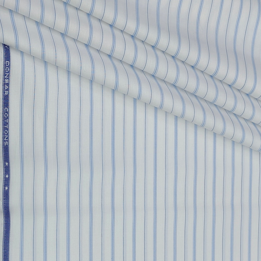 Shirt Fabric Donear Premium Giza Cotton Lining Colour Blue N White