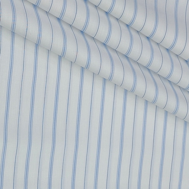 Shirt Fabric Donear Premium Giza Cotton Lining Colour Blue N White