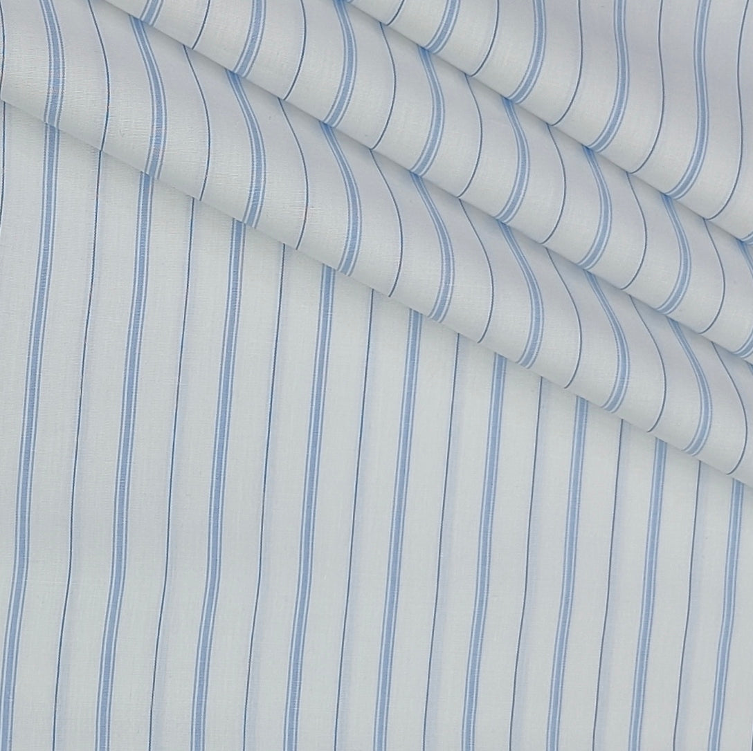 Shirt Fabric Donear Premium Giza Cotton Lining Colour Blue N White