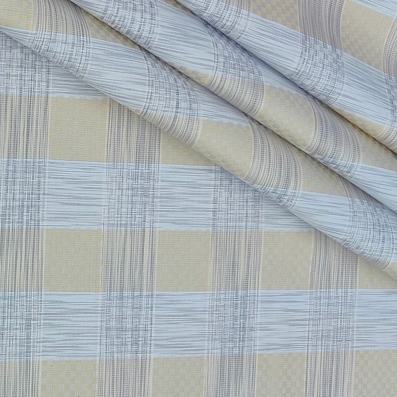 Shirt Fabric Donear Premium Giza Cotton Check With Jacquard Colour Beige