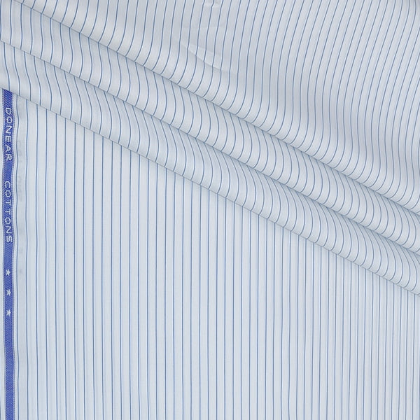 Shirt Fabric Donear Premium Giza Cotton Lining Colour Blue N White