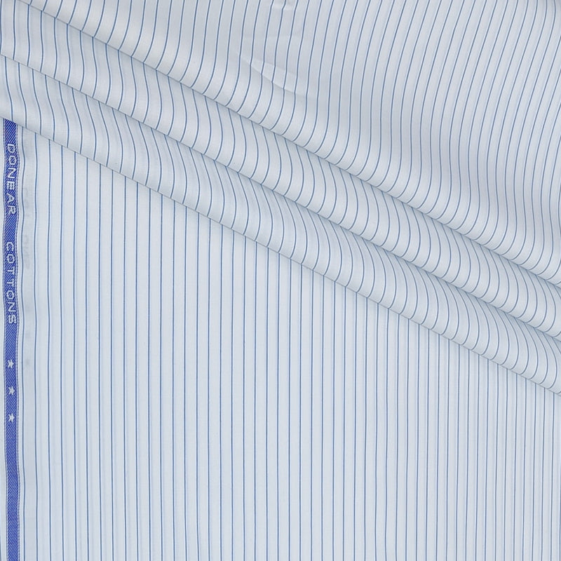 Shirt Fabric Donear Premium Giza Cotton Lining Colour Blue N White