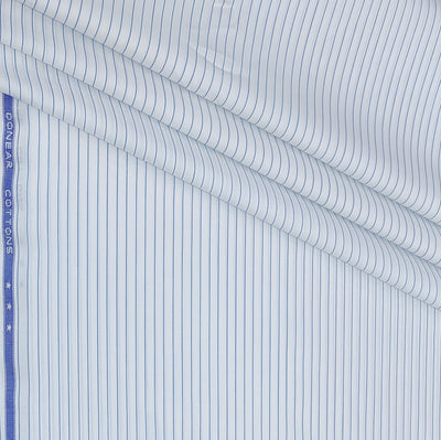 Shirt Fabric Donear Premium Giza Cotton Lining Colour Blue N White