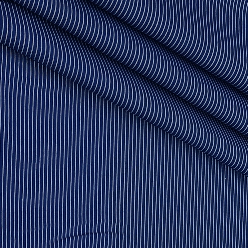 Shirt Fabric Donear Premium Giza Cotton Pin Lining Colour Space Blue