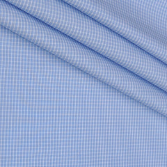 Shirt Fabric Donear Premium Giza Cotton Pin Check Colour Blue
