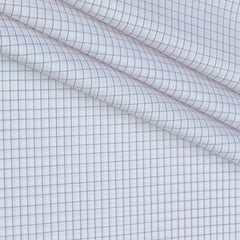 Shirt Fabric Donear Premium Giza Cotton Small Check Colour Purple N White