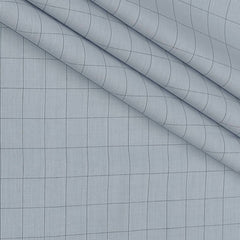 Shirt Fabric Donear Premium Giza Cotton Check Colour Bluish Grey