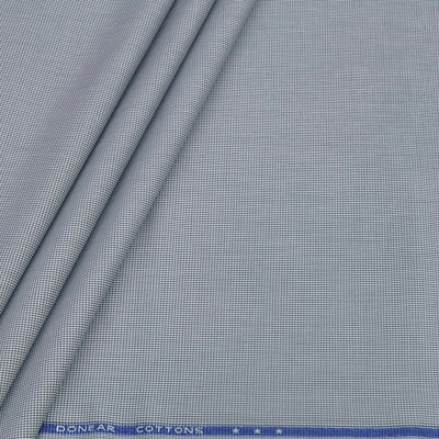 Shirt Fabric Donear Premium Giza Cotton Pin Check Colour Light Grey