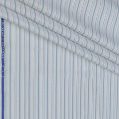 Shirt Fabric Donear Premium Giza Cotton Broad  Lining Colour Blue N White