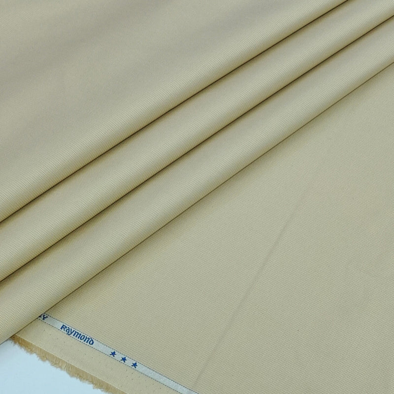 Trouser Fabric Raymond Pure Cotton Textured Color Cream