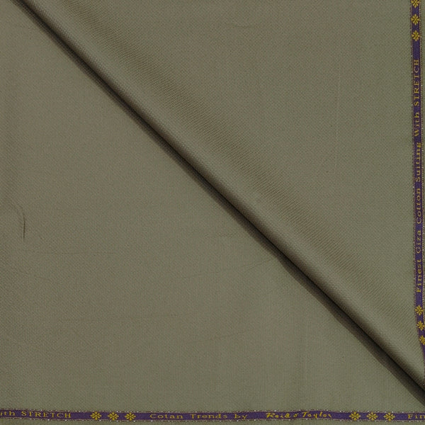 Trouser Fabric Reid & Taylor Super Fine Giza Cotton Textured Color Tan Brown