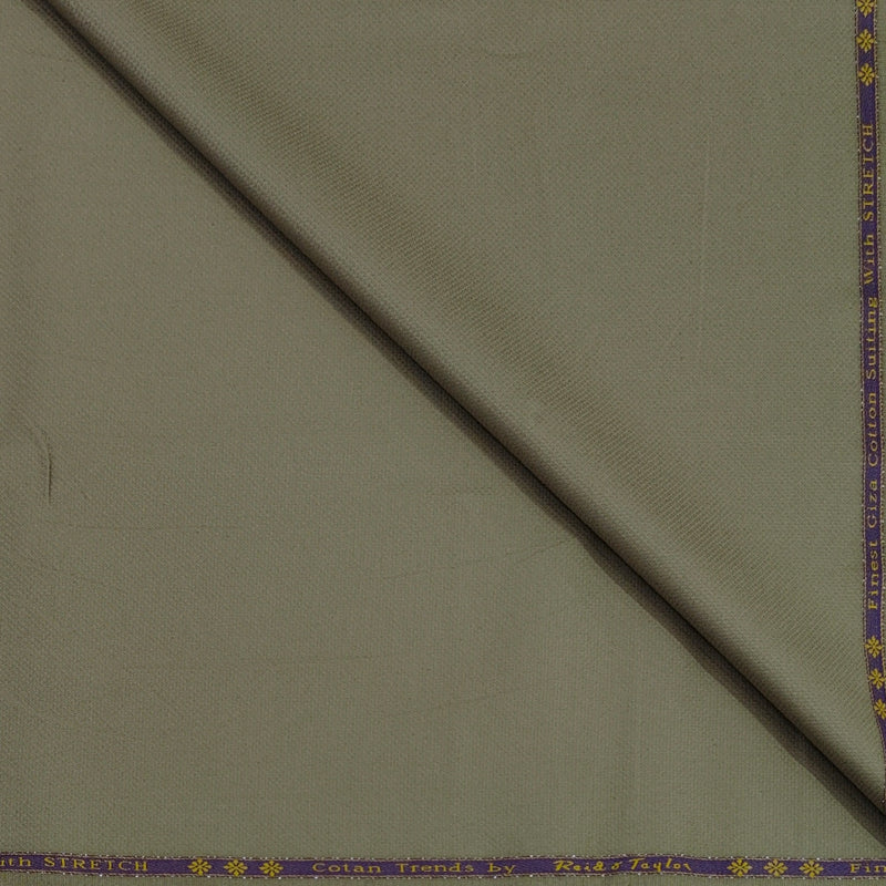 Trouser Fabric Reid & Taylor Super Fine Giza Cotton Textured Color Tan Brown