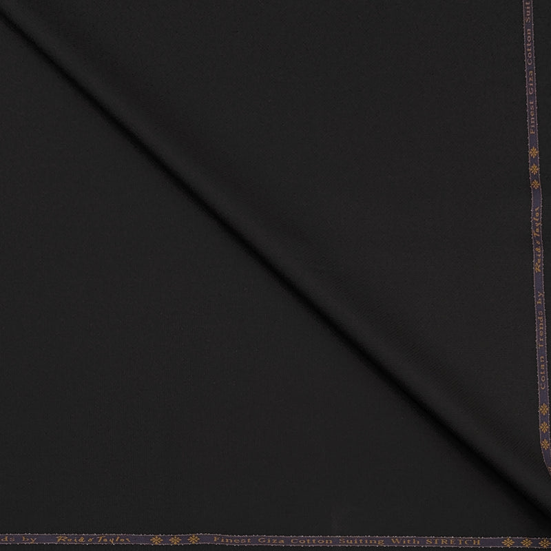 Trouser Fabric Reid & Taylor Super Fine Giza Cotton Textured Color Dark Bistre Brown
