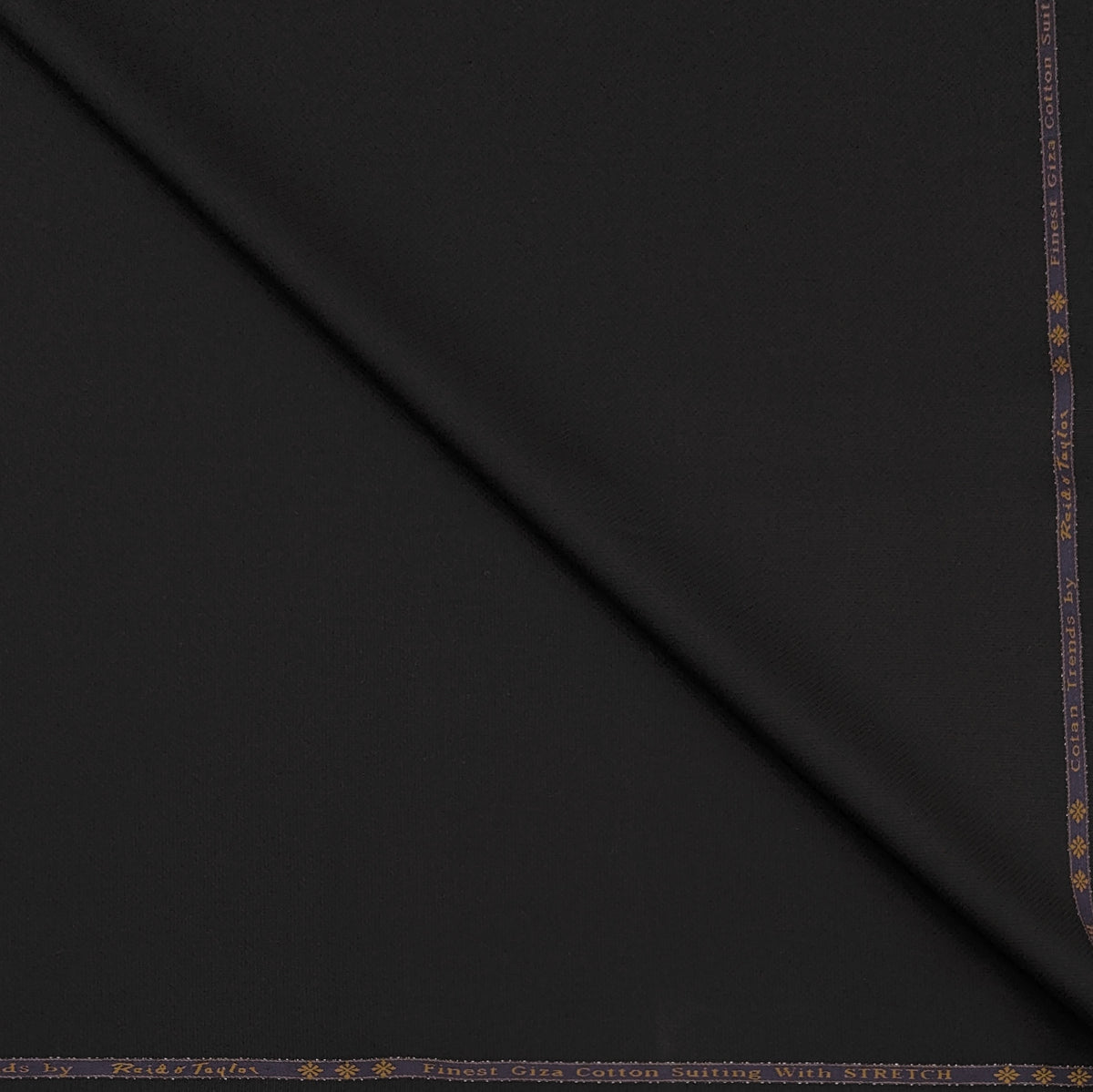 Trouser Fabric Reid & Taylor Super Fine Giza Cotton Textured Color Dark Bistre Brown