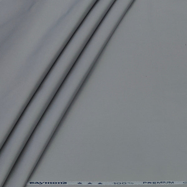 Trouser Fabric Raymond Pure Cotton Textured Color Silver