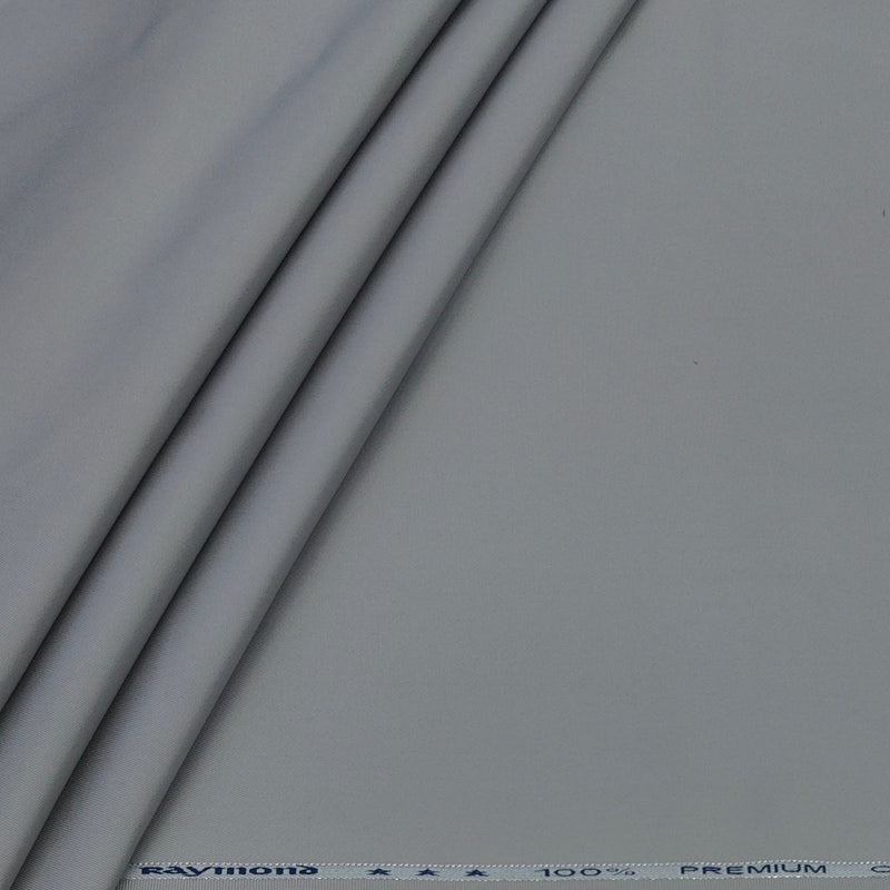Trouser Fabric Raymond Pure Cotton Textured Color Silver