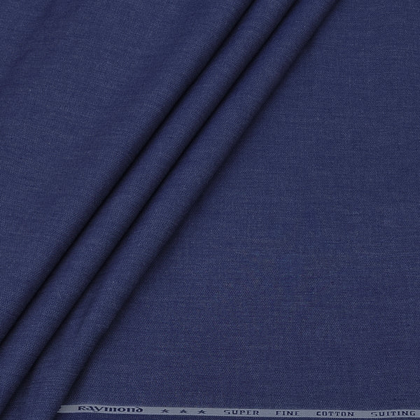 Jeans Fabric Raymond Men’s Cotton Denim Unstitched Stretchable Fabric Colour Denim Blue