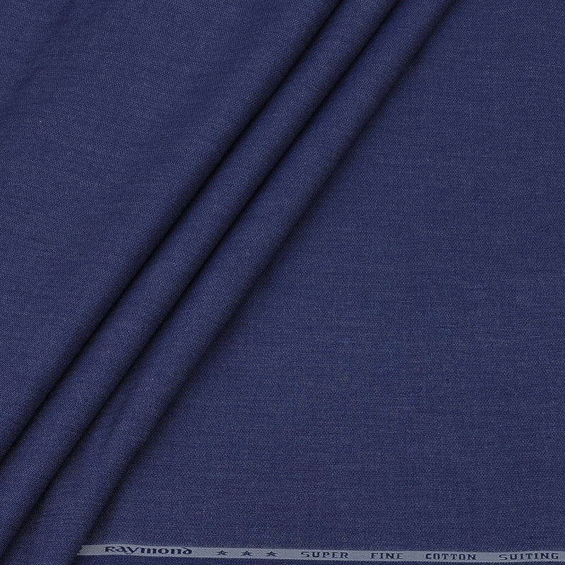 Jeans Fabric Raymond Men’s Cotton Denim Unstitched Stretchable Fabric Colour Denim Blue