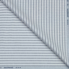 Trouser Fabric Raymond Poly Cotton Linen Look Lining  Colour Grey N White