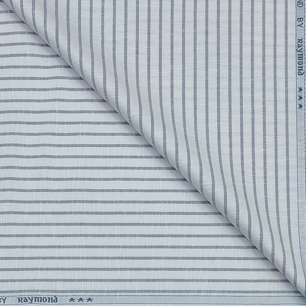 Trouser Fabric Raymond Poly Cotton Linen Look Lining  Colour Grey N White