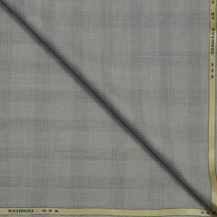 Trouser Fabric Raymond Poly Viscose Mild Check Colour Dusty Brown