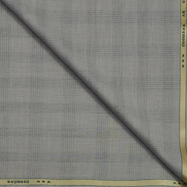 Trouser Fabric Raymond Poly Viscose Mild Check Colour Dusty Brown