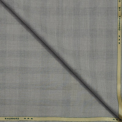 Trouser Fabric Raymond Poly Viscose Mild Check Colour Dusty Brown