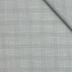 Trouser Fabric Raymond Poly Viscose Mild Check Colour Ash Grey