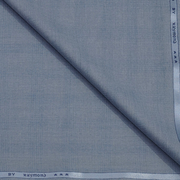 Trouser Fabric Raymond Poly Viscose Mild Check Colour Pigeon Blue
