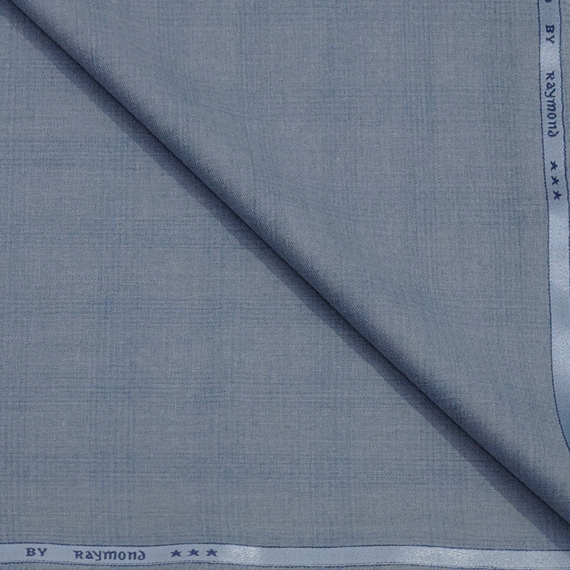 Trouser Fabric Raymond Poly Viscose Mild Check Colour Pigeon Blue