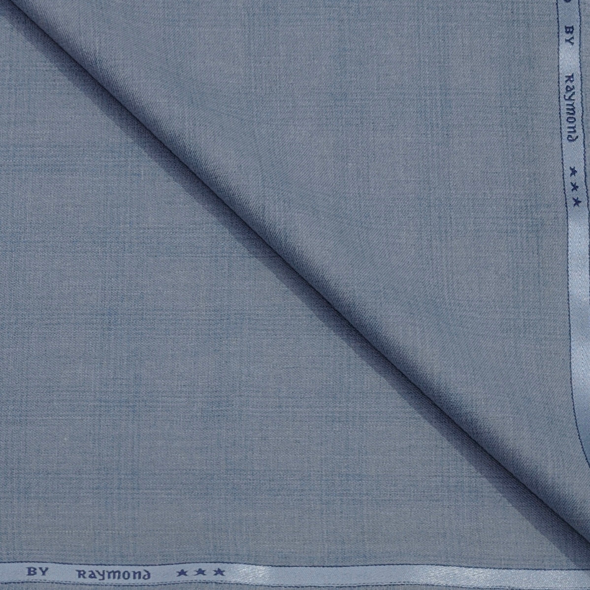 Trouser Fabric Raymond Poly Viscose Mild Check Colour Pigeon Blue