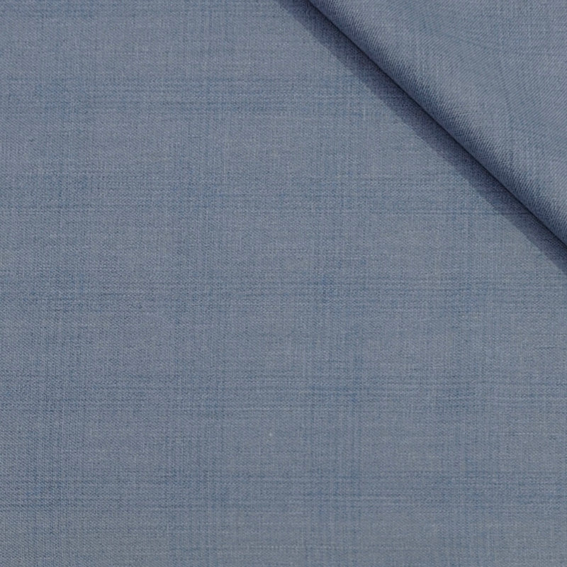 Trouser Fabric Raymond Poly Viscose Mild Check Colour Pigeon Blue
