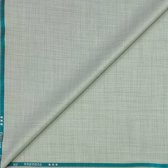 Trouser Fabric Raymond Poly Viscose Mix Check Colour Dim Green