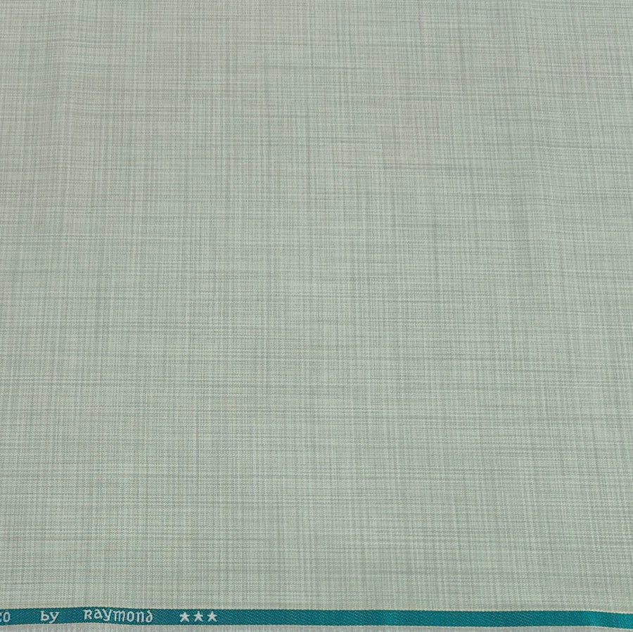 Trouser Fabric Raymond Poly Viscose Mix Check Colour Dim Green