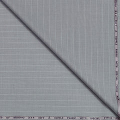 Trouser Fabric Raymond Poly Viscose Broad Lining Colour Lavender Ash White