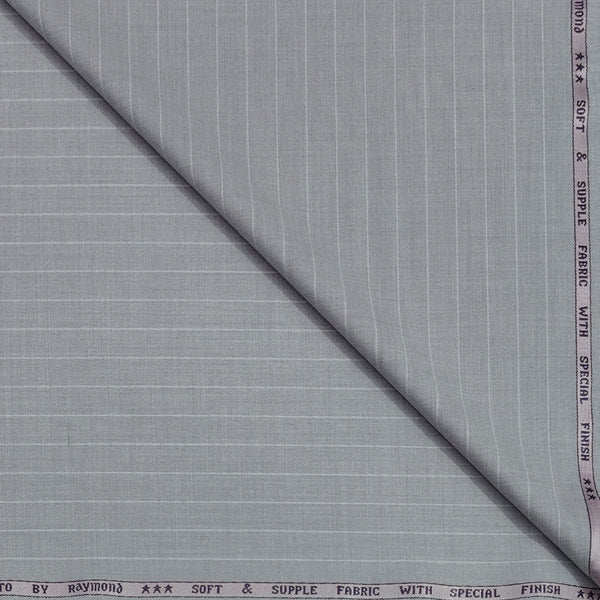 Trouser Fabric Raymond Poly Viscose Broad Lining Colour Lavender Ash White