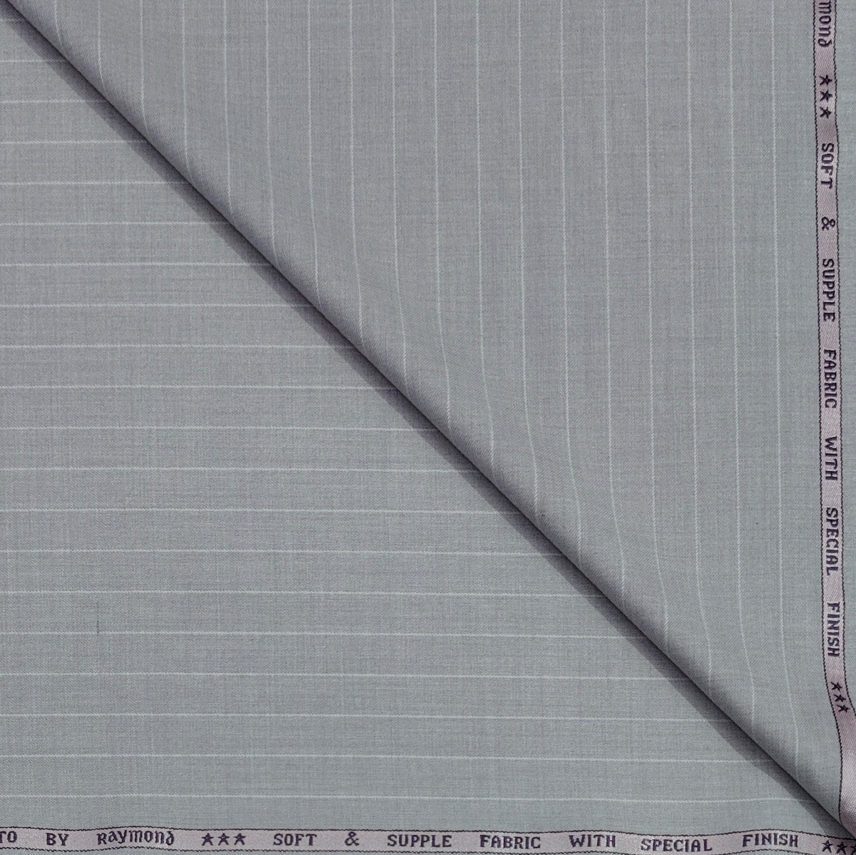 Trouser Fabric Raymond Poly Viscose Broad Lining Colour Lavender Ash White