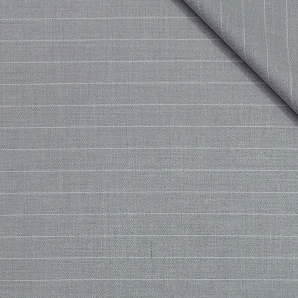 Trouser Fabric Raymond Poly Viscose Broad Lining Colour Lavender Ash White