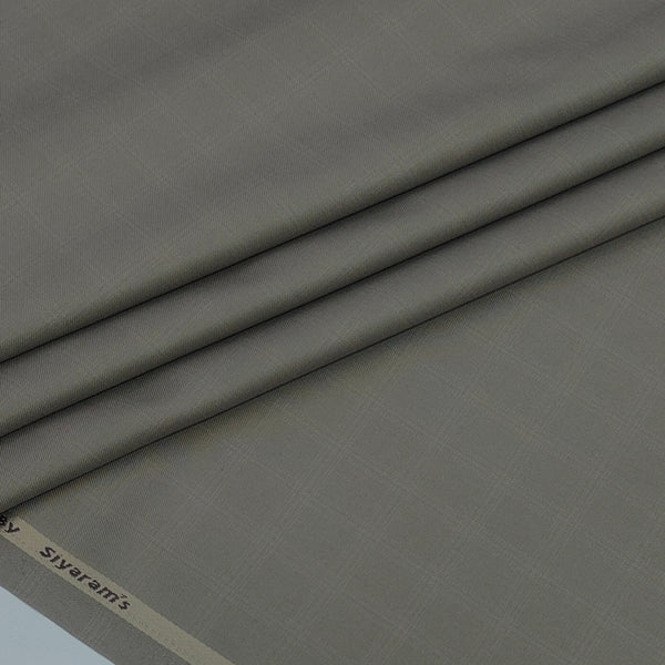 Trouser Fabric Siyaram Poly Viscose Check Colour Dull Brown