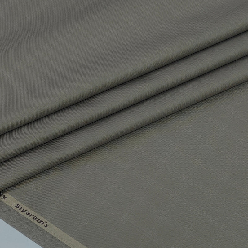 Trouser Fabric Siyaram Poly Viscose Check Colour Dull Brown