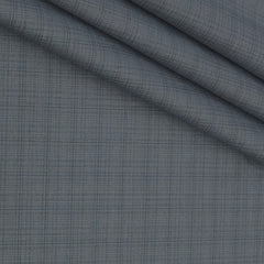 Trouser Fabric Siyaram Poly Viscose Check Colour Dull Grey