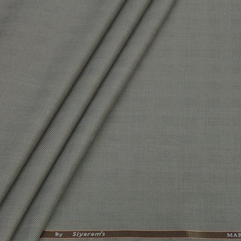 Trouser Fabric Siyaram Poly Viscose Mild Check Colour Dusty Brown