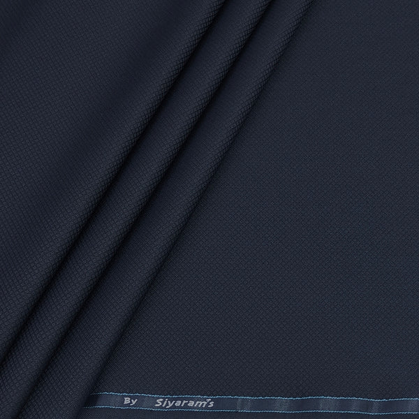 Trouser Fabric Siyaram Poly Viscose Dobby Colour Midnight Blue